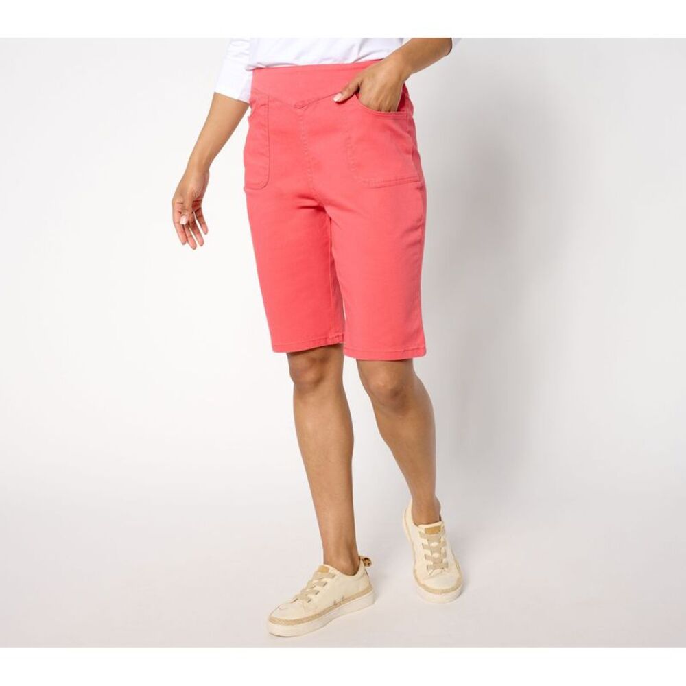 Splendid Women's Petite Shorts P2XS Denim & Co. "How Timeless" Red A651431